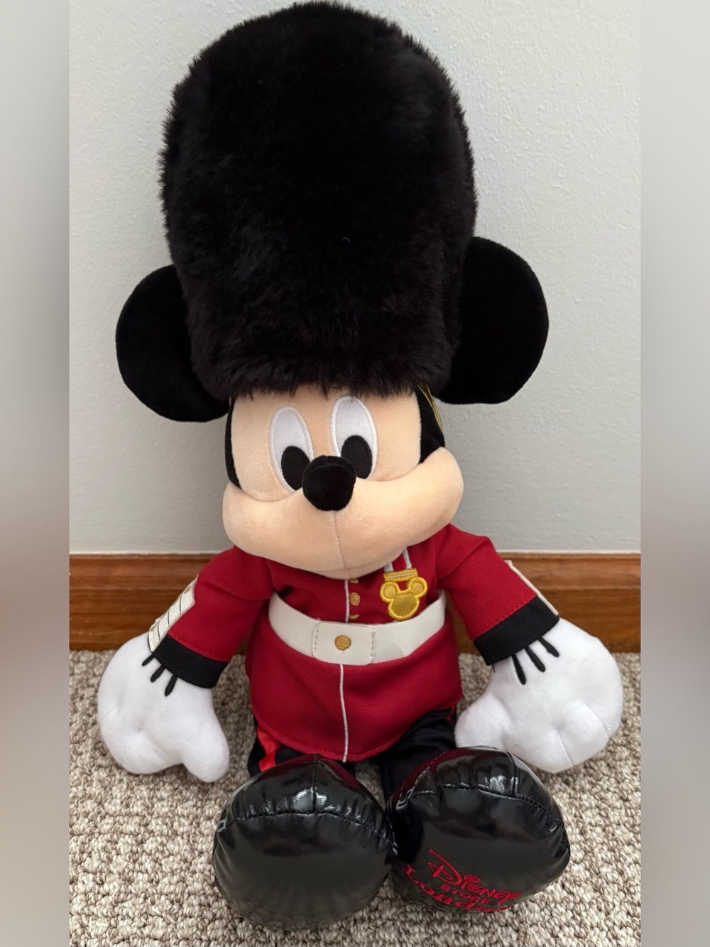 Disney Store London Mickey Mouse Royal Guard Soldier Plush